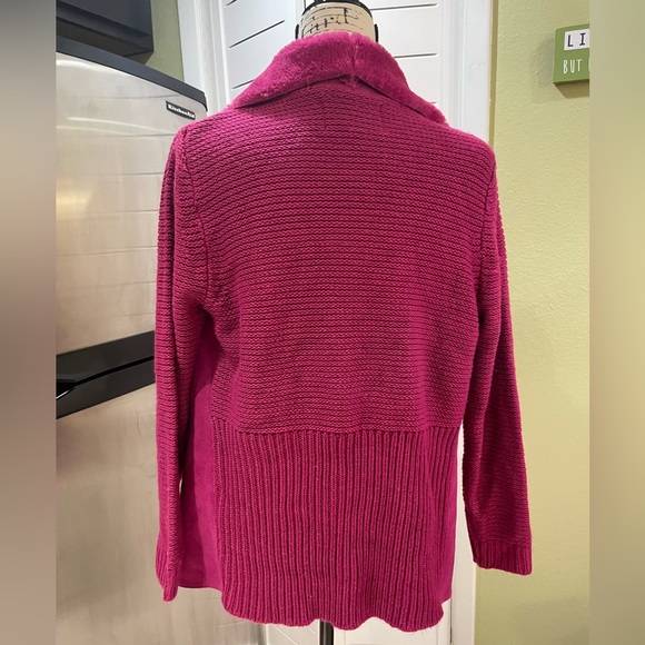 New Fashion Nova All About My Business Faux Suede Fur Collar Fuchsia Jac… - Picture 10 of 16